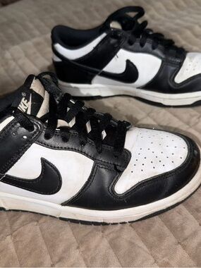 Nike Black and White Low-Top Swoosh Sneakers